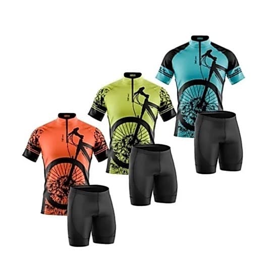 Conjunto de ciclismo infantil kids Camisa e Bermuda de bike para crianças