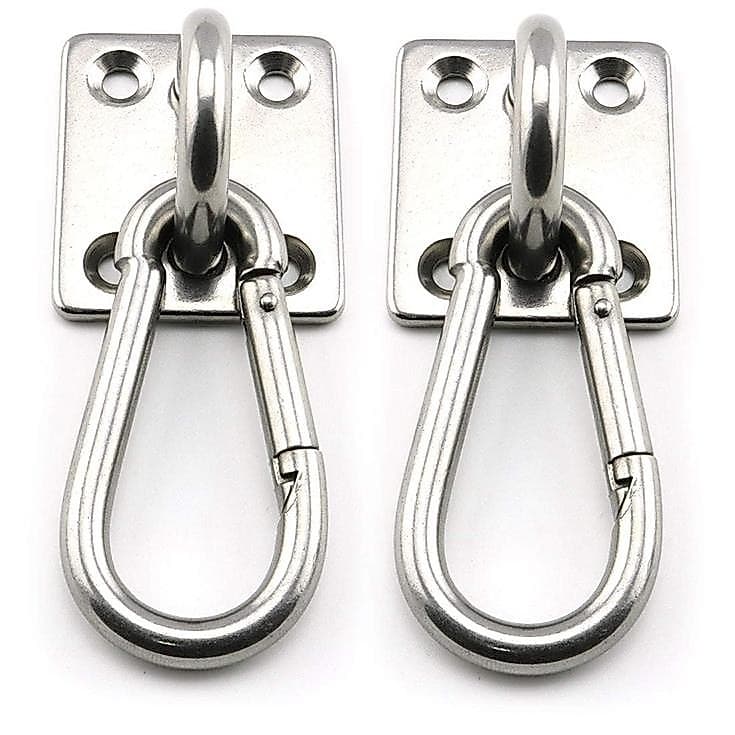 2 Conjuntos De Teto Suspenso De Montagem Na Parede Em Formato De U Ganchos Em Aço Inoxidável Pesados Multifuncional Rede Gancho De Metal Base