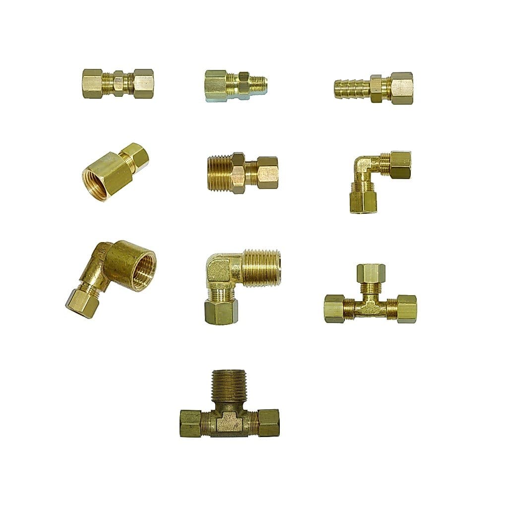 Conexão Latão Compressão Anilha 3/8 para Tubo Cobre x Npt Diversos Modelos