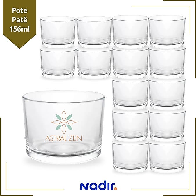 Pote de Vidro Patê 156ml  Com Tampa ou Sem Tampa Copo Pra Vela Doces Geleias Patês Lembranças