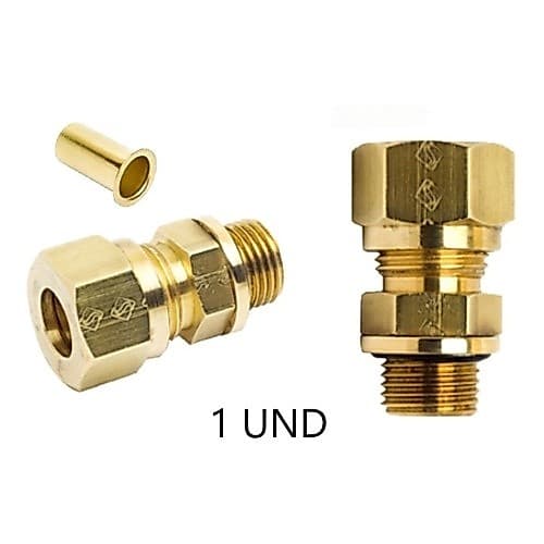 União Compressão Porca Anilha Tubo 12mm X Rosca M14