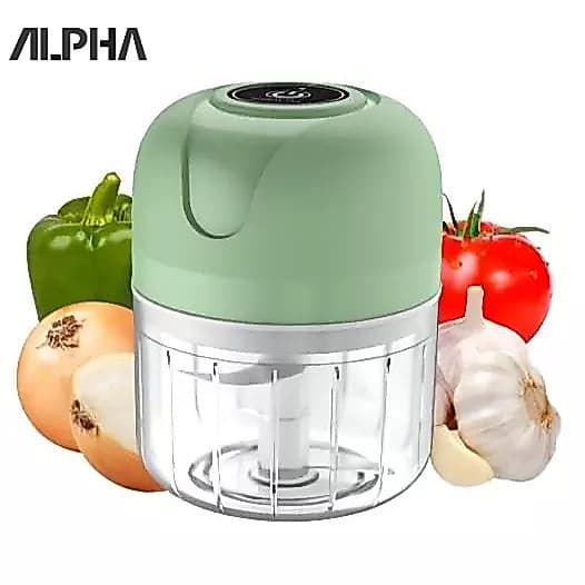 Mini Processador Elétrico Moedor Carne Vegetais Alho Fruta Amendoim Recarregável USB 250ml