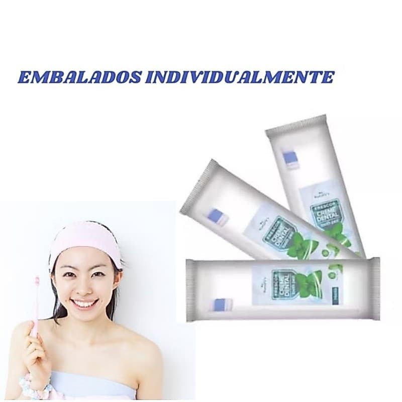 KIT DENTAL - Escova de dente e creme dental sachê 3g Hotelaria