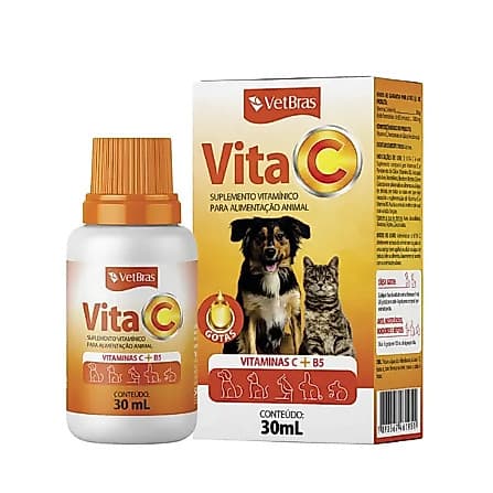 Suplemento Vitaminico Pet Vita C Vetbras 30ml - Cães E Gatos