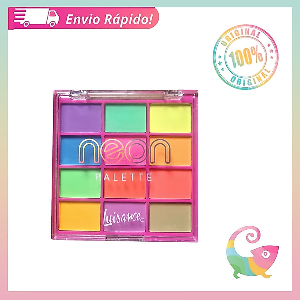 Paleta de Sombras Luisance 12 Cores Neon Pallete L3112
