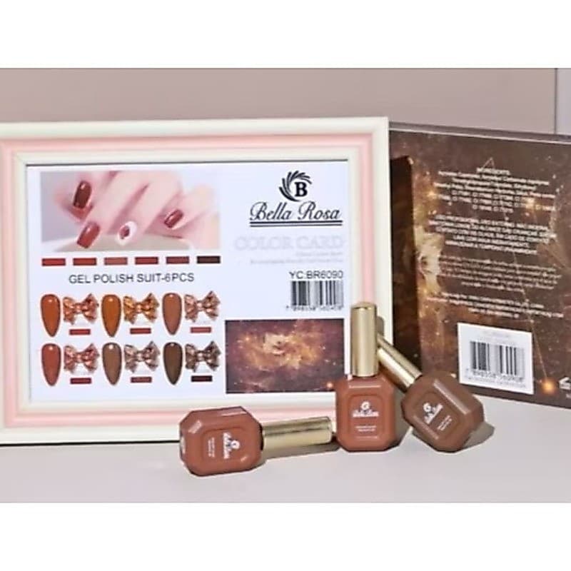 Coleção Kit Com 6-12 Esmalte Em Gel Vinho Vermelho Marrom Chocolate Terra Bela Rosa Led UV