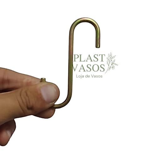 Kit 5 Gancho em S Pequeno para pendurar vaso de parede jardim vertical multiuso flores