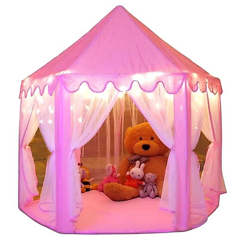 Tenda Barraca Casinha Com Led Infantil Cores Rosa E Azul Promoção Melhor Preço