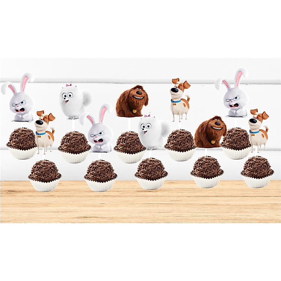 10 unidades de topos de doces  -PETS - Kit Festa em casa  - Aniversário, Mêsversário