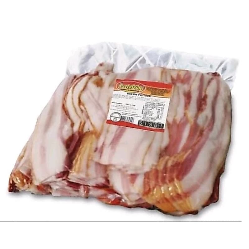 Bacon defumado fatiado embalagem 1kg