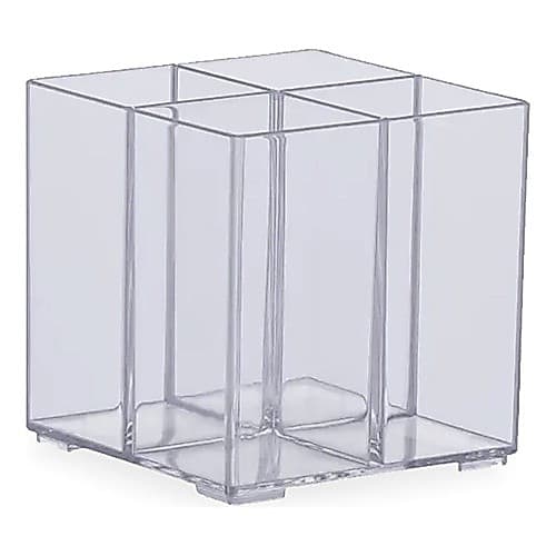 Pote Acrilico Porta Pincel De Organizar Maquiagem C/4 Nichos