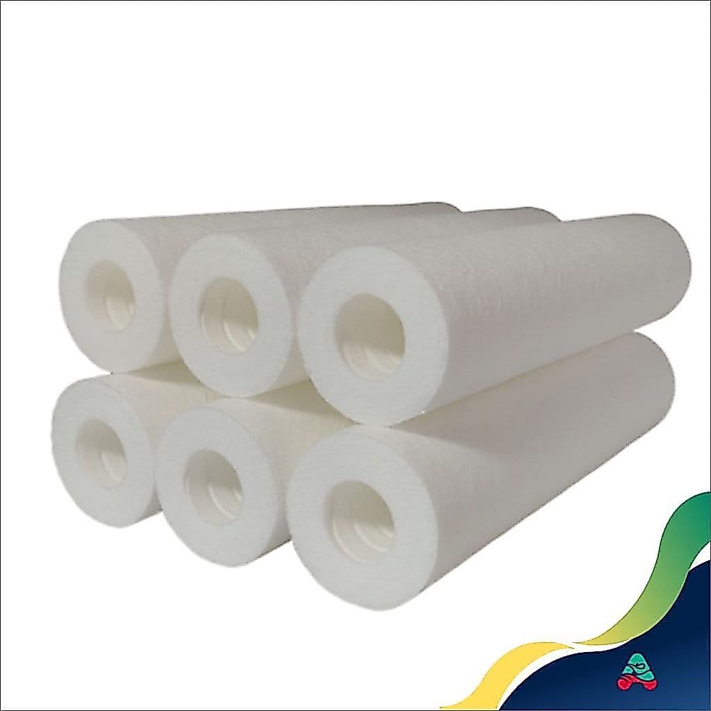 Kit 6 Refil de polipropileno para filtro cavalete, caixa d'água e pontos de uso 9 3/4"