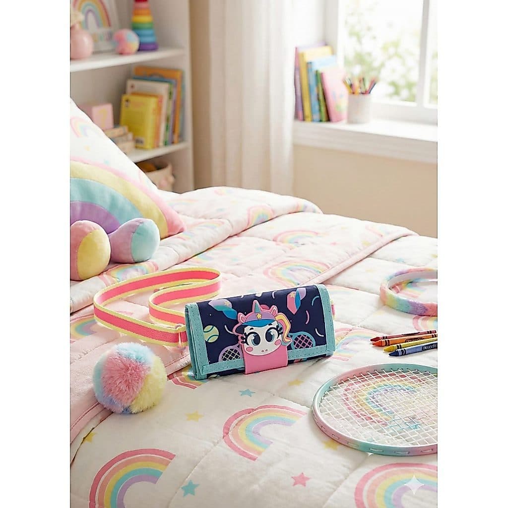 Carteira Infantil Puket Unicórnio Uni Tênnis Azul Marinho