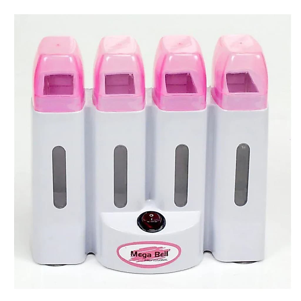 Aquecedor de Cera Roll-on Rosa - Aquece 4 Refis de Cera Simultaneamente na cor Rosa