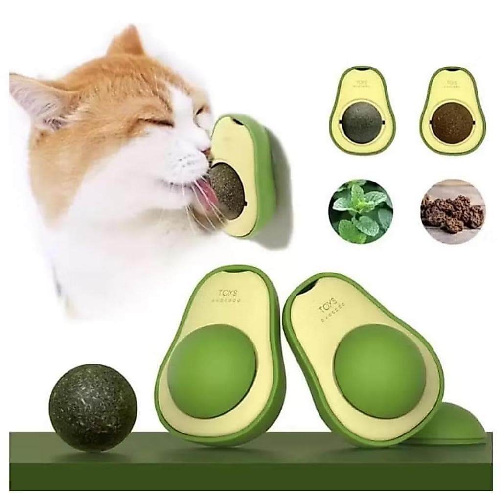 Brinquedos Abacate Catnip Para Gato Interativo lambe c/ adesivo gruda parede