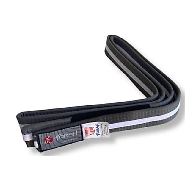 Faixa De Jiu Jitsu Cinza Com Listra Branca Torah Plus