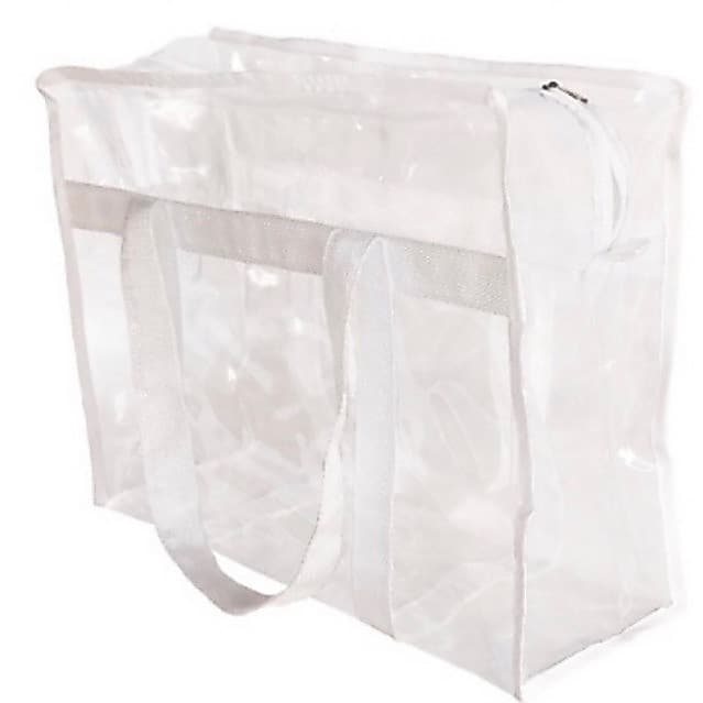 Bolsa Saco jumbo transparente Plástico com alca e tela branca CDP ORGANIZAÇÃO DE BRINQUEDOS, EDREDOM