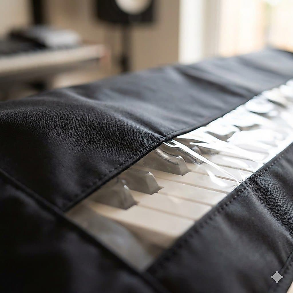 Capa Para Teclado 88 Teclas Com Visor Transparente Proteção Poeira E Líquidos