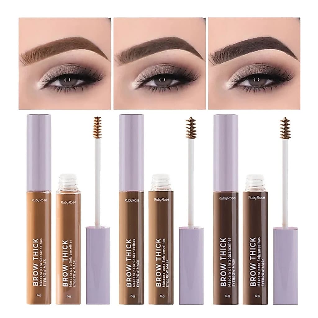 Máscara para Sobrancelhas Brow Thick by Ruby Rose - Máscara com 3 Cores Disponíveis