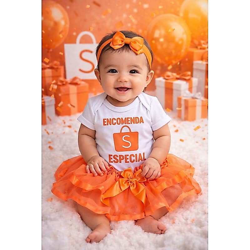 Body Temático Mesversário Bebê Encomenda Especial Comprou Chegou