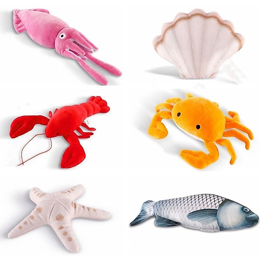 BLUEVELVETQW Simulação Lagosta Recheada , Peixe Aquário Frutos Do Mar Série Oceano Animal Brinquedo De Pelúcia , Realist