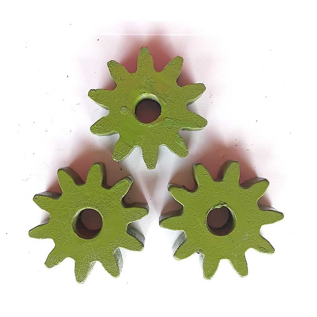 Jogo com 3 Engrenagens Pequenas 10 Dentes para Engenho de Cana B30 e B60 da Botini