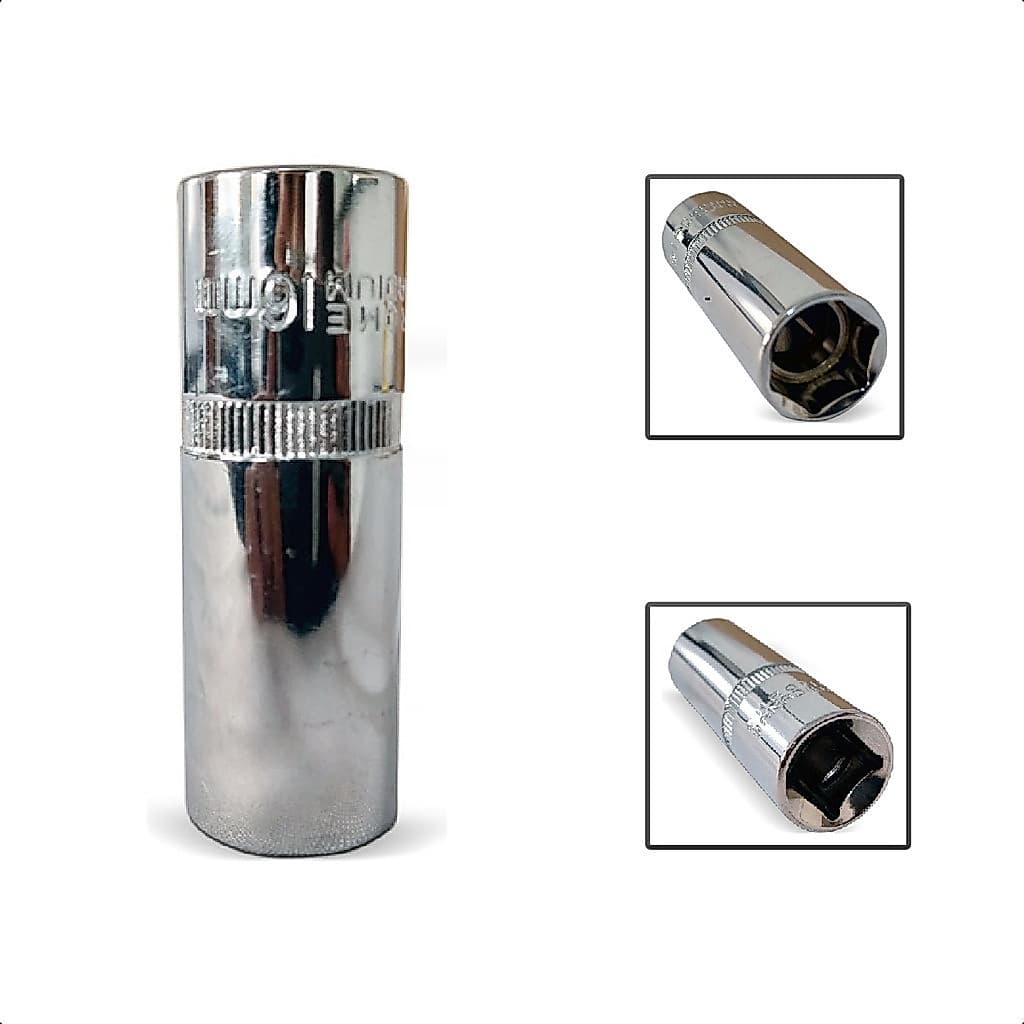 Soquete de Retirar Vela Magnético Encaixe 1/2 16mm Sextavado