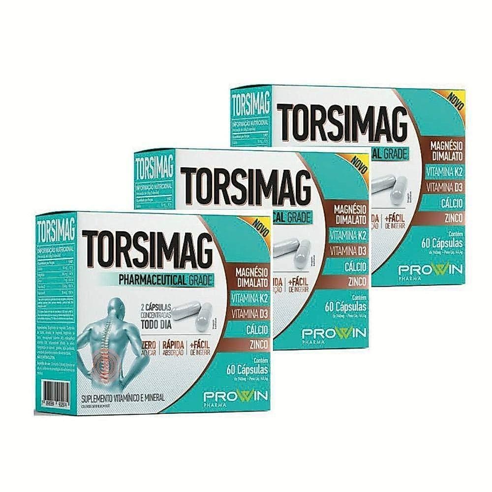 COMBO LEVE 3 PAGUE 2 Torsimag 60Cps Prowin - Magnésio + Vitaminas