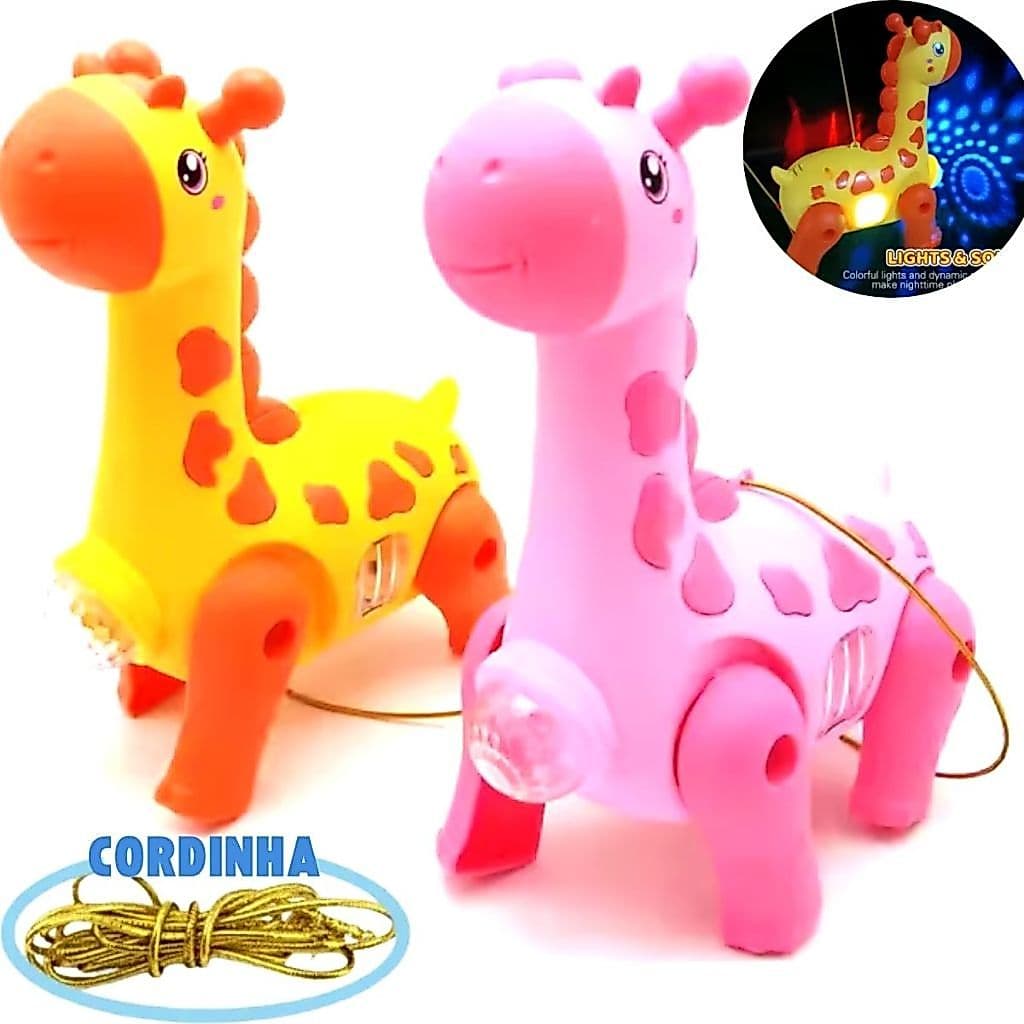 Brinquedo Girafa Infantil Dançante Robô Som E Luz Crianças Bebe Carangueijo Fujão