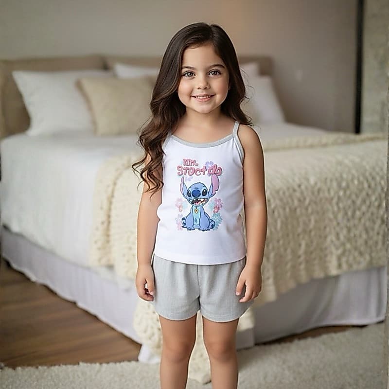 Baby Doll de Alça Infantil Estampas Variadas Verão