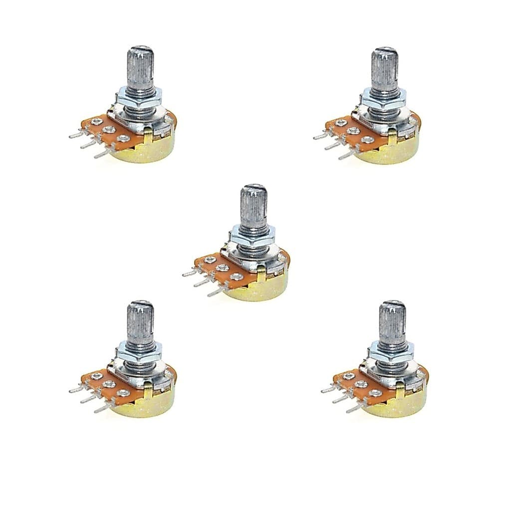5pcs WH148 B20K B50K Potenciômetro Linear 15mm Eixo 1k 2k 5k 10k 100k 200k 250k 500k 1m