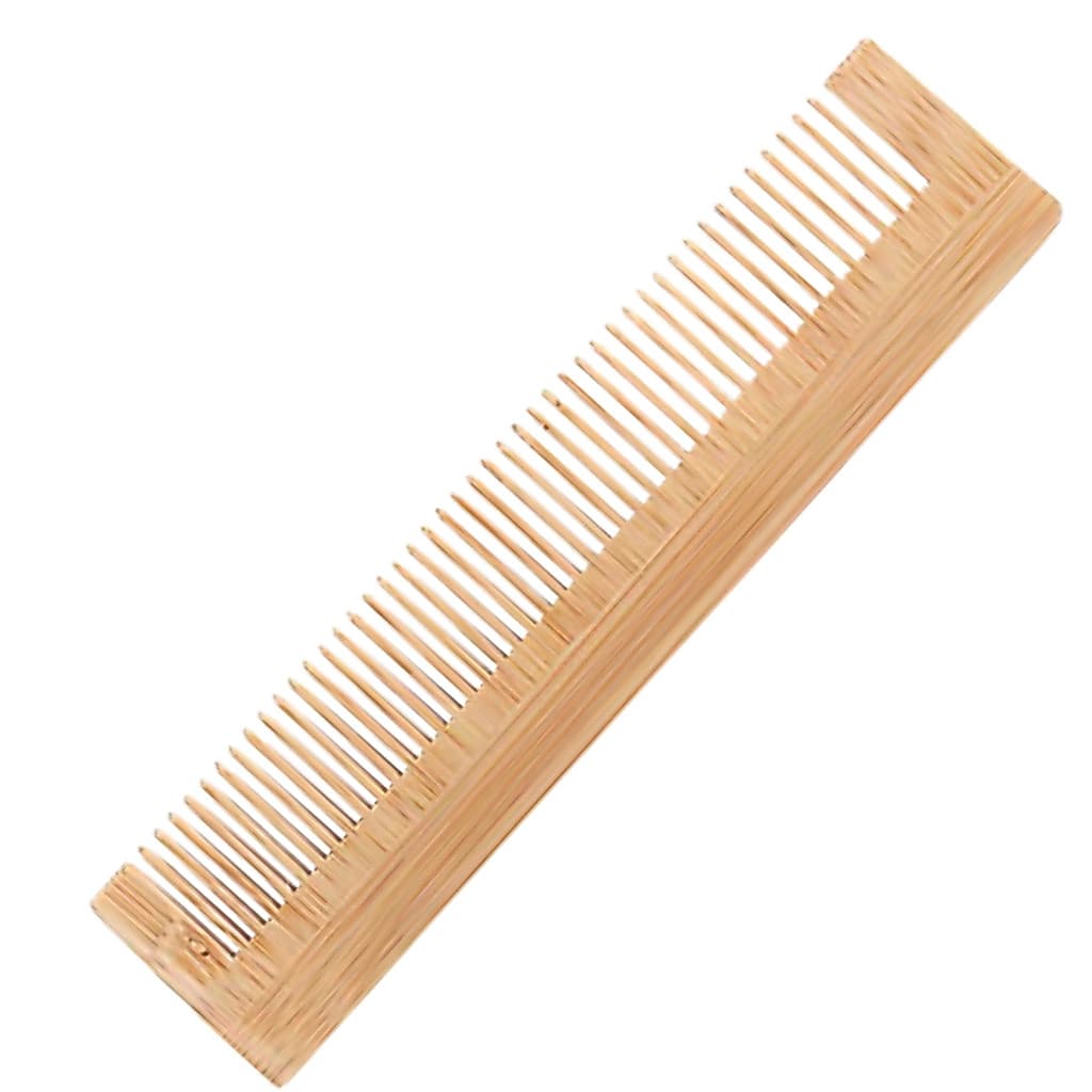 PENTE DE BARBA E CABELO MADEIRA BAMBU ANTI FRIZZ DESEMBARAÇA ECOLOGICO