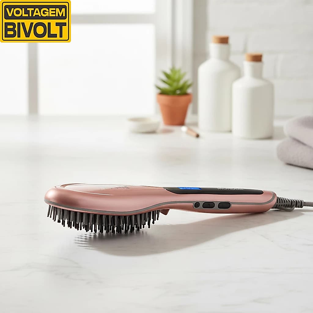 Escova Alisadora Mondial Golden Rose EA-02 Bivolt