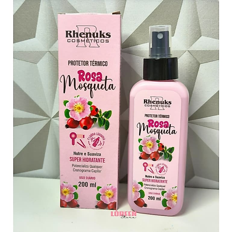 Protetor Térmico Rosa Mosqueta Rhenuks Anti Frizz, Brilho e  Proteção