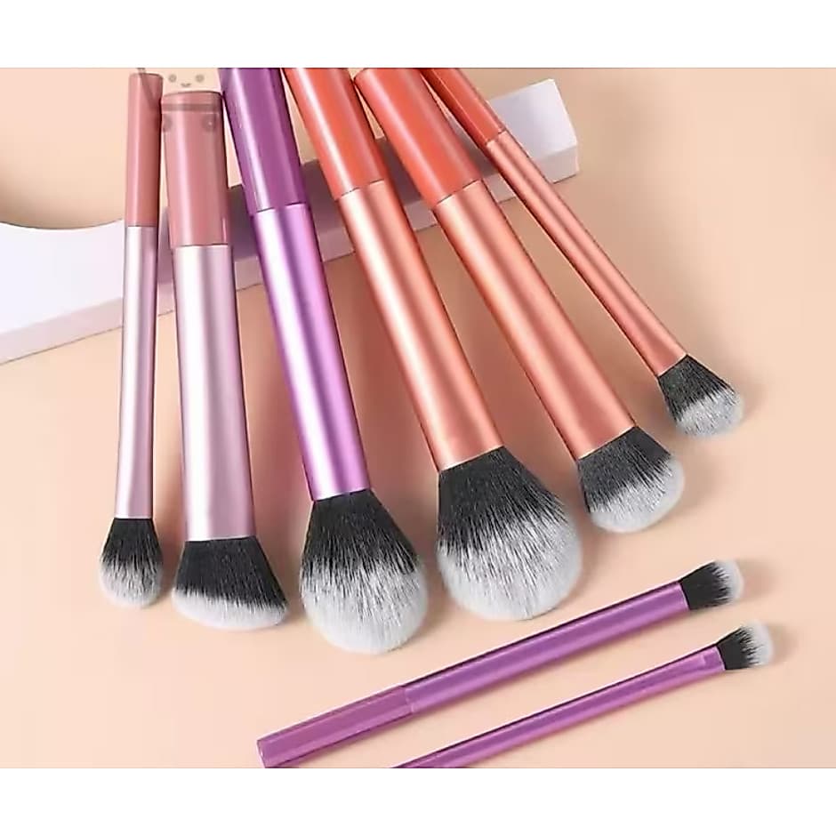 Conjunto de pincéis de maquiagem com 8 peças, pincel para blush, pincel para base, pincel para sombra, pincel para corre
