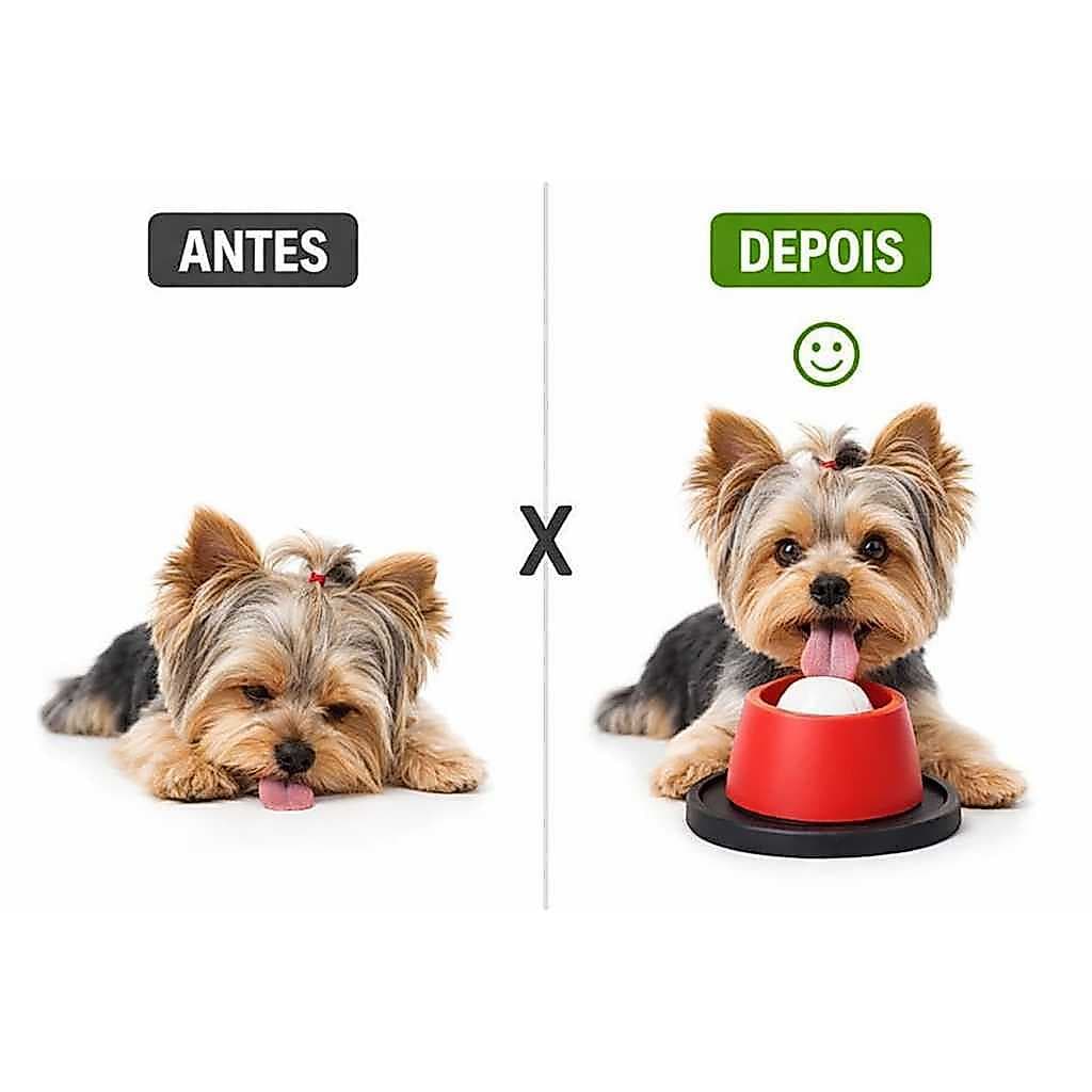 Brinquedo Interativo Pet Bola Giratória Anti Ansiedade Lambedor Canino Comedouro de Lamber Iorgute Alimentador lento