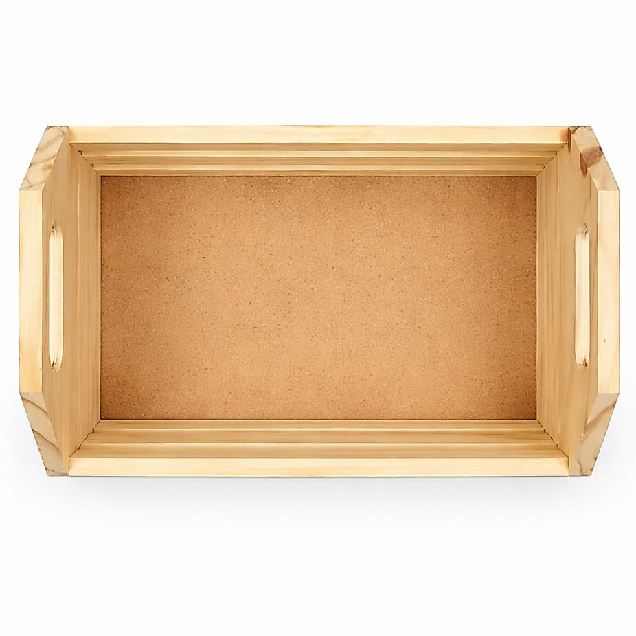 Caixote Madeira Pinus com Alça Decorativo Organização Cesta para Casa Mesa Prateleira