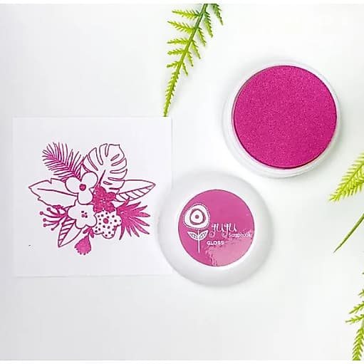 Carimbeira para Papel Tinta Rosa ou Preta da marca Juju Scrapbook. Papelaria