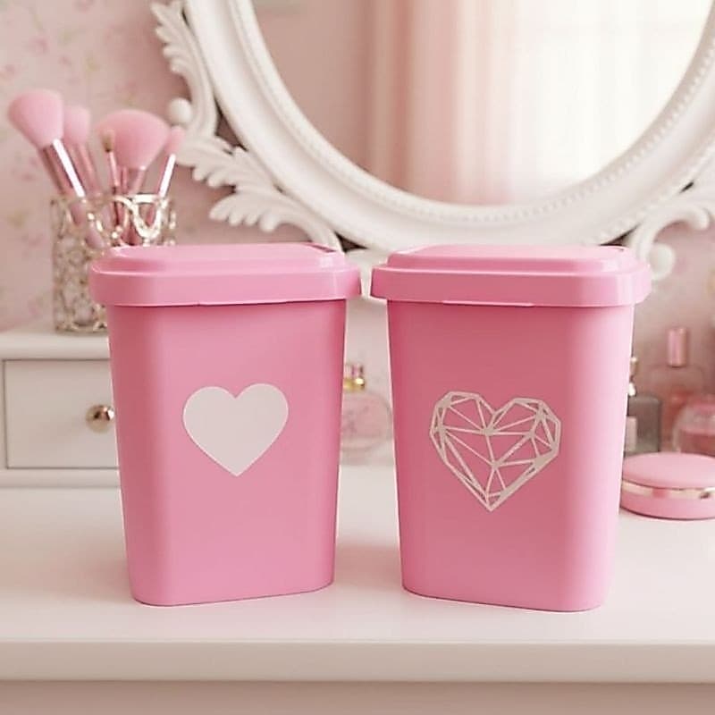 Lixeira Penteadeira Quarto Menina Salão Ateliê Rosa