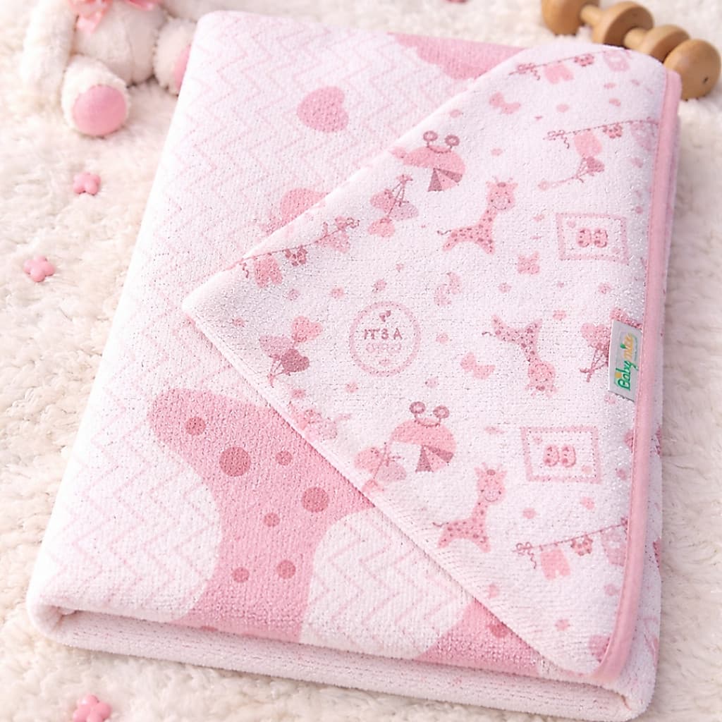 Toalha de Banho de Bebê Felpuda com Forro de Fralda Algodão com Touca Menino Menina 90 x 70 cm