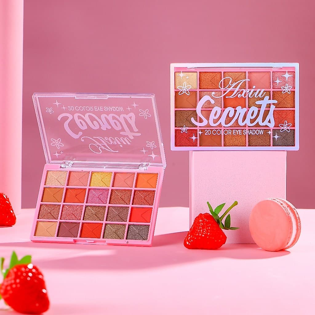 🌸Axiu-n🌸 maquiagem paleta sombras rosa pó glitter paleta de sombras marrons Tons De Terra