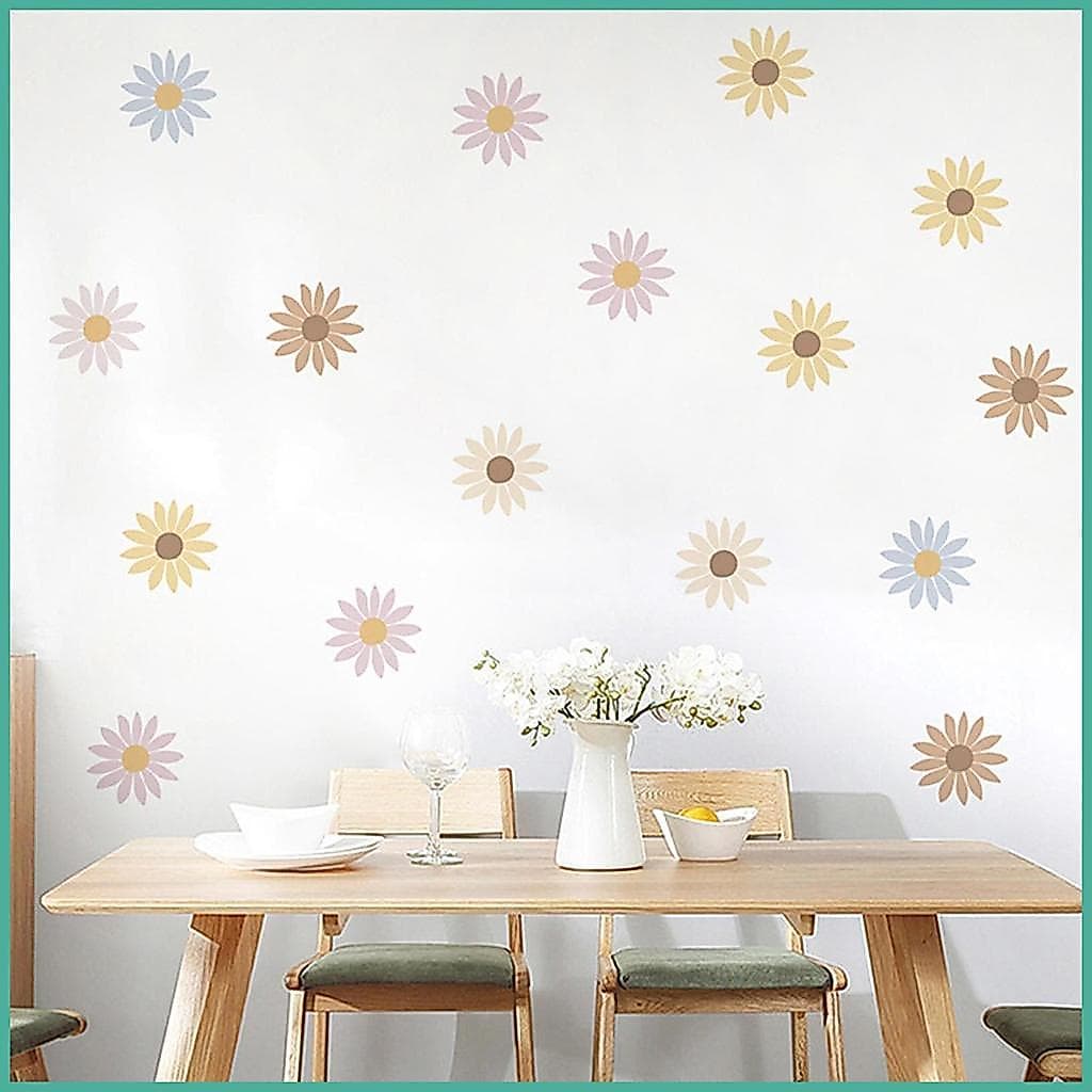 Margarida Janela Decalques Multifuncional Removível Floral Adesivos Decoração Do Quarto Casa Adesivo Flor yontebr