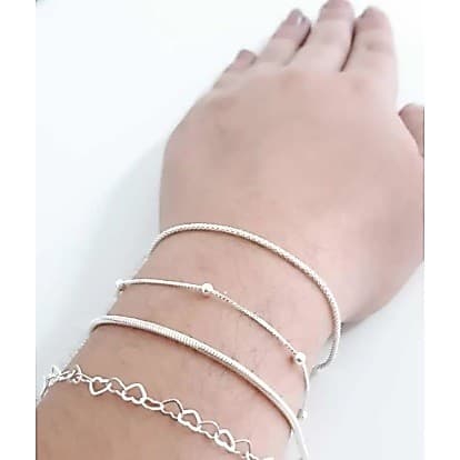 Conjunto 4 Pulseiras Pipoca Rabo Rato Bola