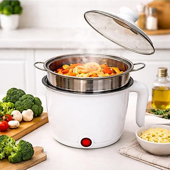 Panela De Arroz Elétrica Multi-Camadas/De Dupla Camada Dormitório Doméstico Funções 1.8L
