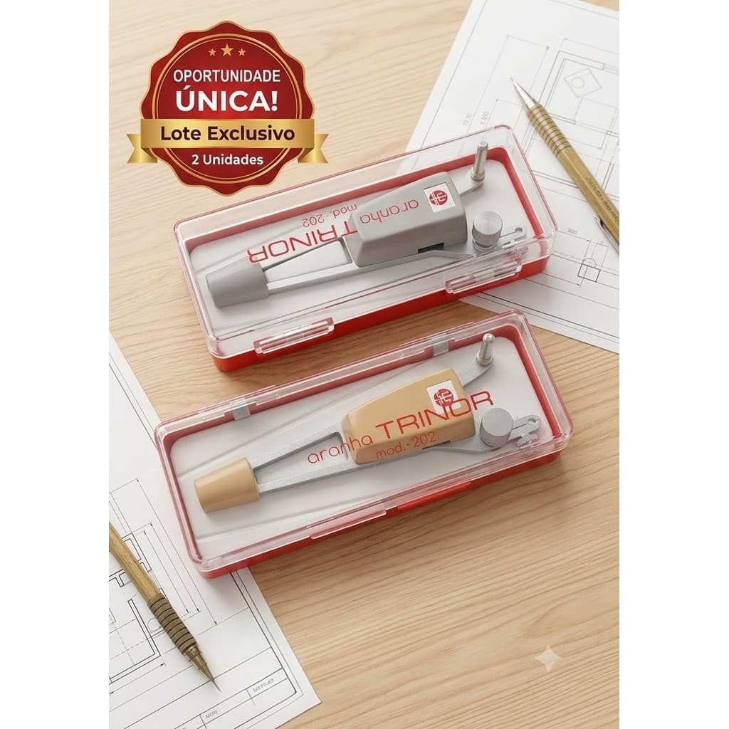 Kit com 2 Compassos Aranha TRINOR Mod. 202 - Trident (Raridade / Colecionável)