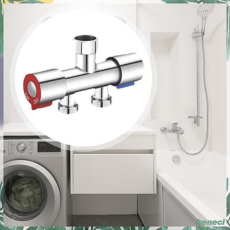 [Freneci] Torneira De Máquina De Lavar Roupa De Aço Inoxidável Durável 1 Em 2 Saídas Válvula Dividida Bibcock De Banheir
