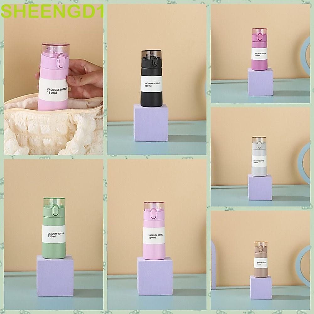 Copo Isolado De Bolso SHEENGD1 , Mini Térmico De Abertura De Um Botão 150/250ml , Caneca Térmica De Aço Inoxidável