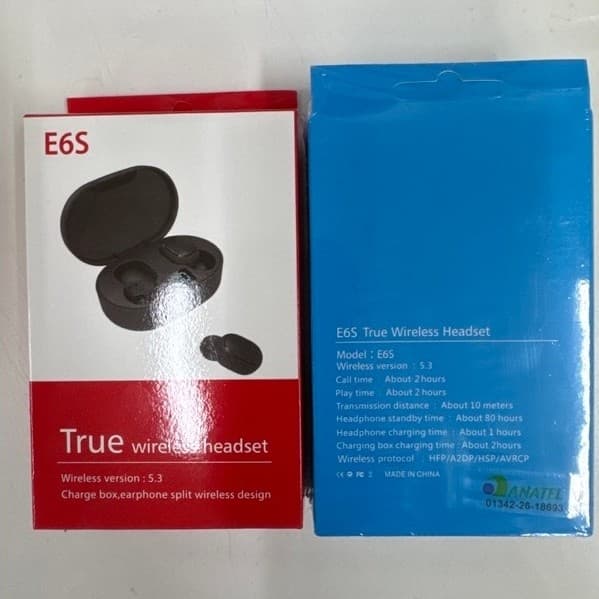 KIT 5/10/20  E6S TWS Fone De Ouvido Sem Fio Bluetooth 5.0 Estéreo Macaron Mini Fone Para Xiaomi Redm