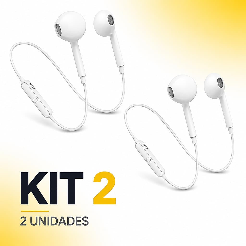 Kit 2 Fone de Ouvido Bluetooth KA-S6 para Todos os Celulares