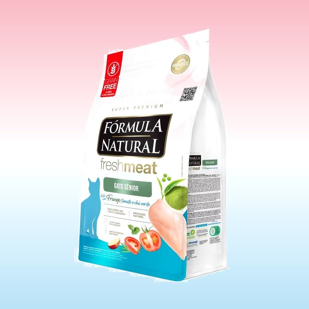 Ração Seca Fórmula Natural Fresh Meat Gatos Sênior 10,1 KG Adimax